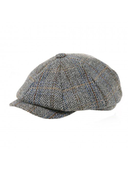Woolen tweed Beret octagon English vintage painter...