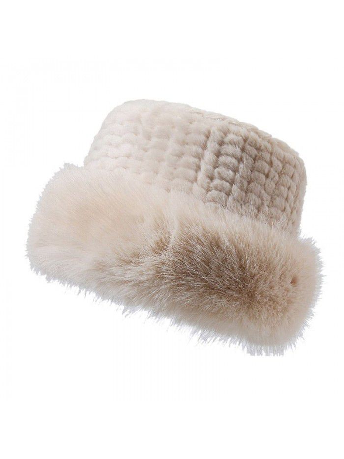 Winter warm plush fisherman hat Breathable trend Korean version solid color visor hat
