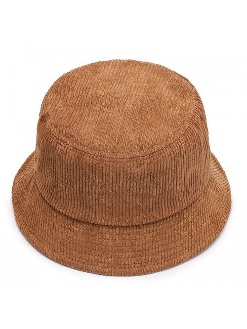 Corduroy beret decorated hat