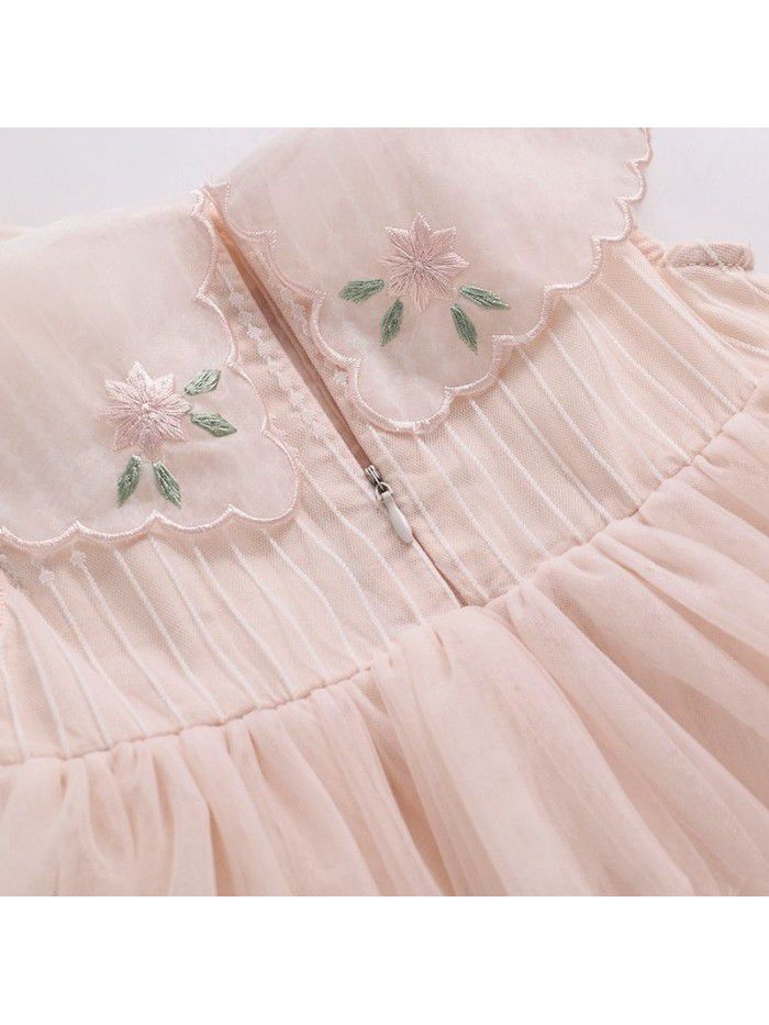summer new girl's dress summer little girl mesh skirt children's Korean style sleeveless princess skirt 