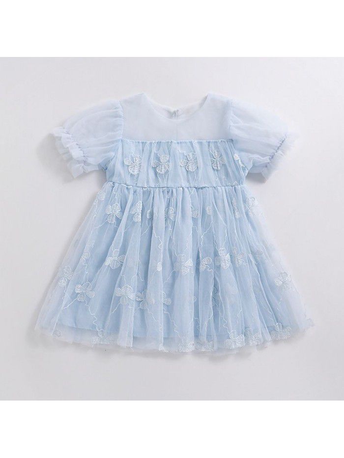 Girls' summer children's Jacquard Dress New Girls' princess skirt 