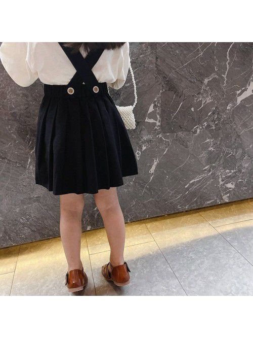 Girl's pleated skirt with straps new style in...