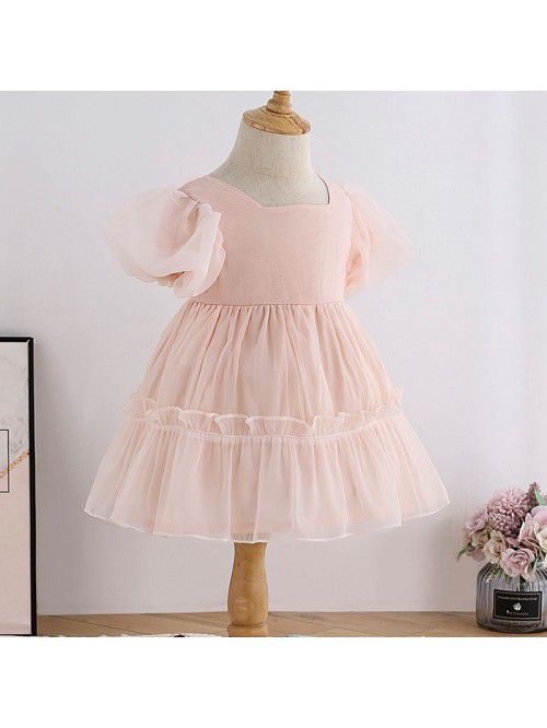 Foreign style baby skirt French girl dress  summer...