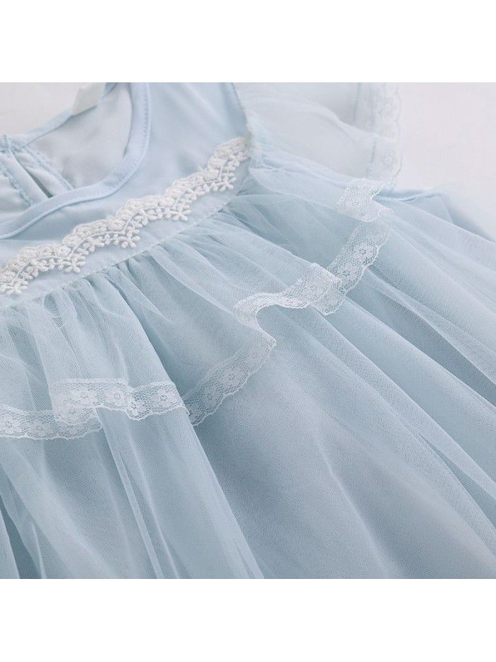 summer girl's dress Korean children's pengpeng skirt girl's foreign style mesh skirt children's princess skirt 