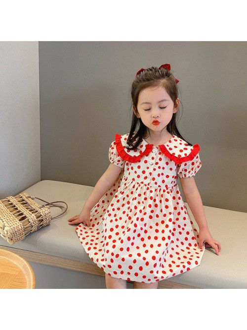 Girls' short sleeve dress  summer new childre...