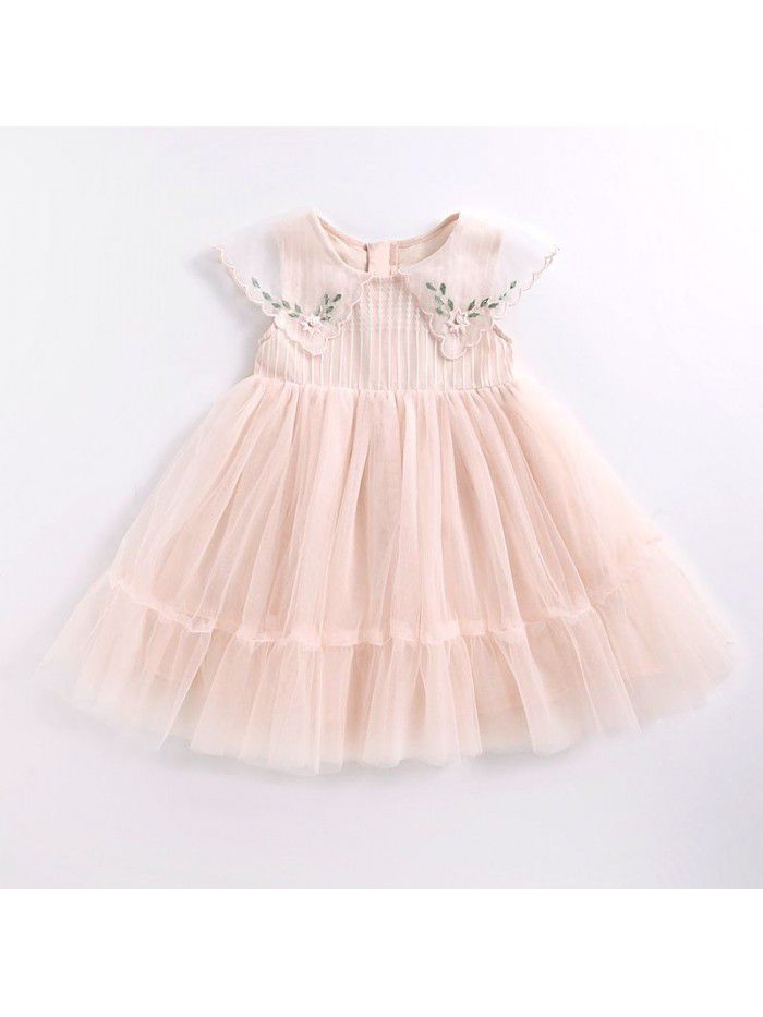summer new girl's dress summer little girl mesh skirt children's Korean style sleeveless princess skirt 
