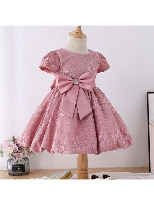 summer new girls' dress performance dress sho...