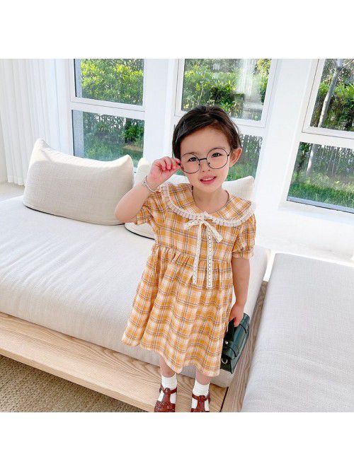 Girls' short sleeve dress  summer new childre...