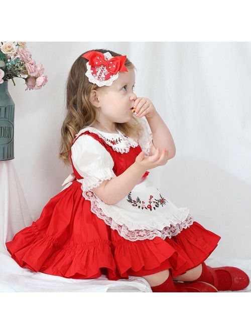 Girls' foreign style short sleeve children�...