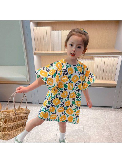 Girls' floral dress  summer new children'...