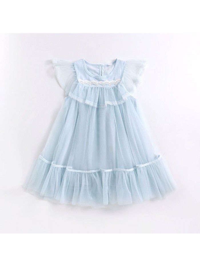 summer girl's dress Korean children's pengpeng skirt girl's foreign style mesh skirt children's princess skirt 
