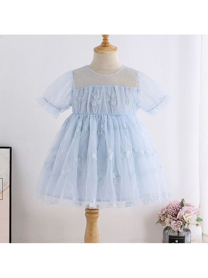 Girls' summer children's Jacquard Dress New Girls' princess skirt 