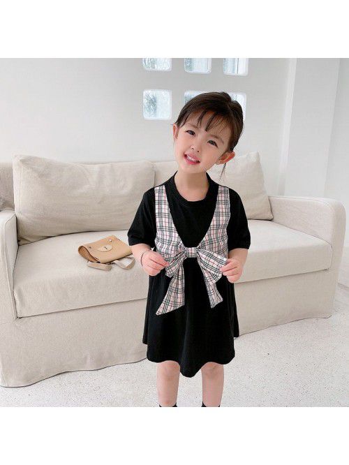 Girls' short sleeve dress  summer new cute T-...