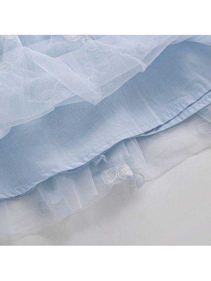 Girls' summer children's Jacquard Dress New Girls' princess skirt 