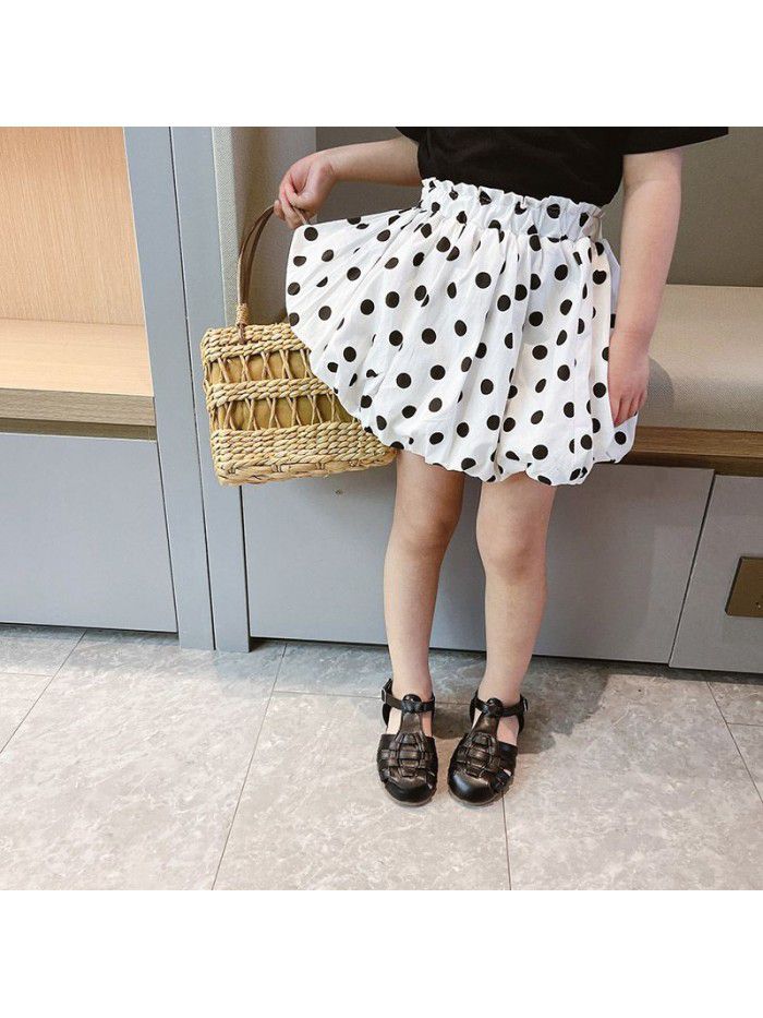 Girls' Lantern skirt  summer new children's round dot skirt children's summer dress 