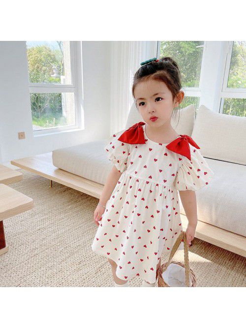 Girls' short sleeve dress  summer new childre...