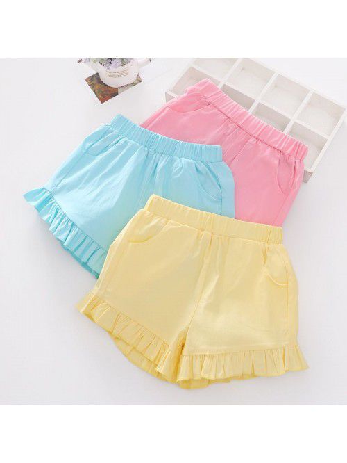 Girls' shorts summer new leisure pants childr...