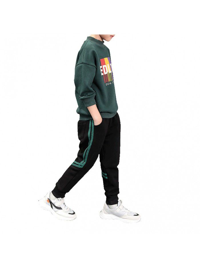 Boys' pants  spring and autumn boys' pants leisure sports pants car green edge pants Zhongda children's pants manufacturer 