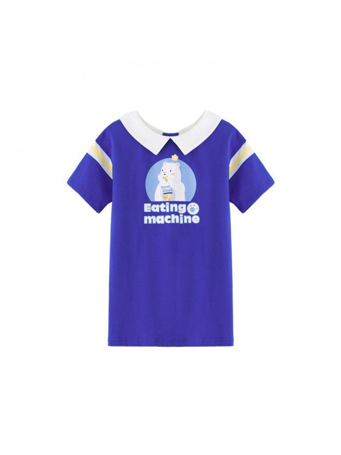 children's summer new Korean Short Sleeve printed skirt a lovely Western girl's dress 