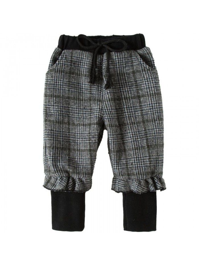 Children's Plush Pants Girls'  new autumn and winter wear children's wear winter pants 3 years old 