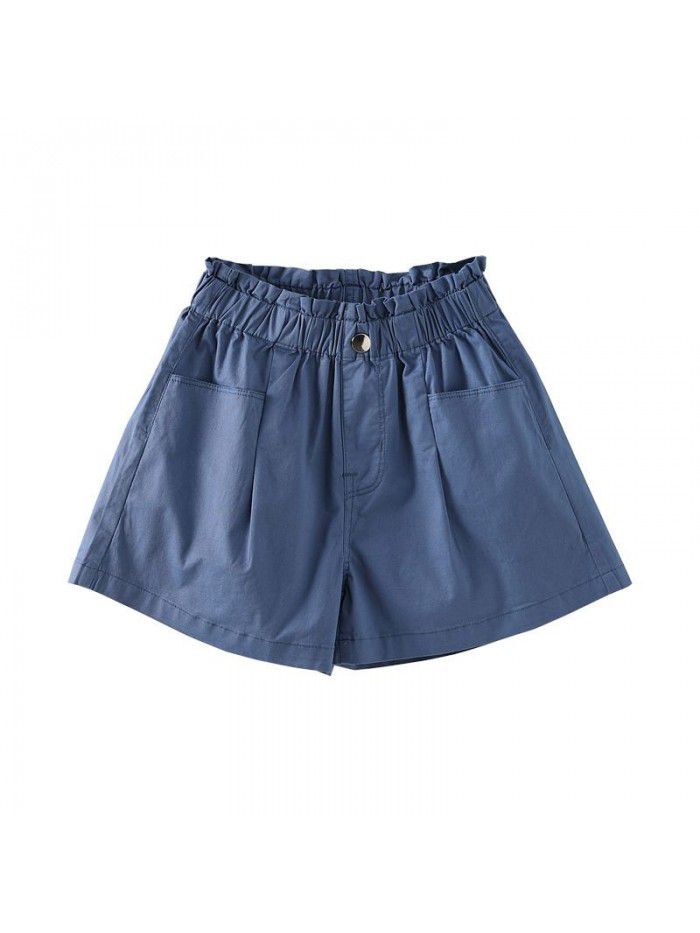 Girls' shorts  summer new Chinese University Children's Korean style pure cotton versatile children's summer casual pants fashion 