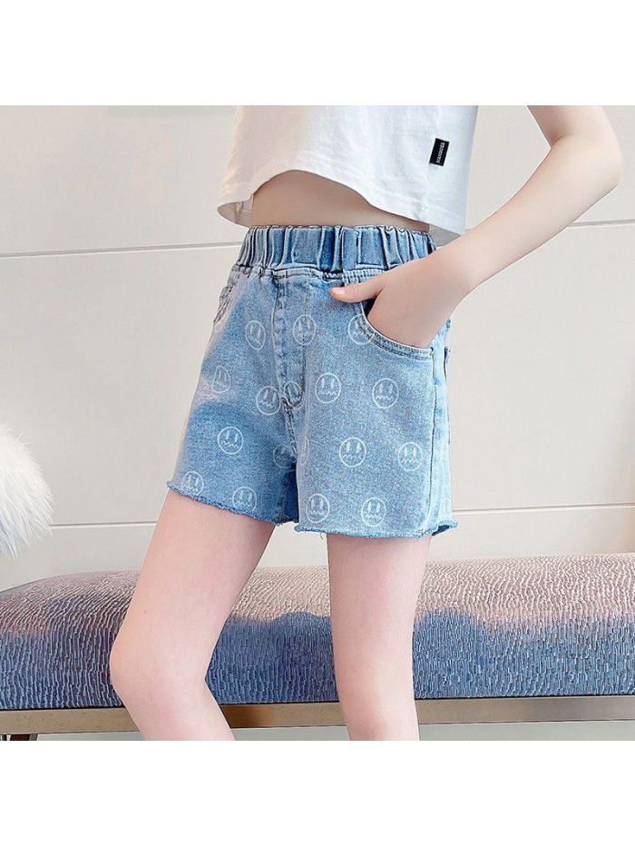 Girls Jeans Shorts  summer new baby Korean loose thin pants 