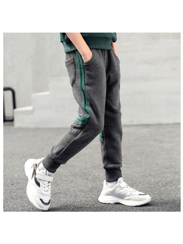 Boys' pants  spring and autumn boys' pants leisure sports pants car green edge pants Zhongda children's pants manufacturer 