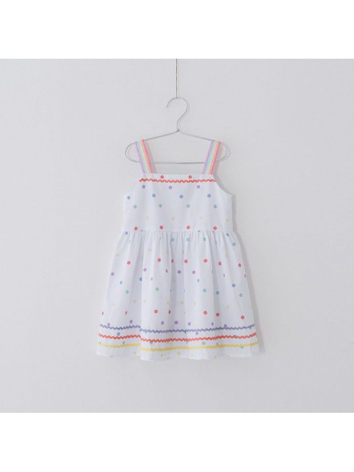 A new hair generation children's dress new summer  children's skirt Korean printed girl's dress 