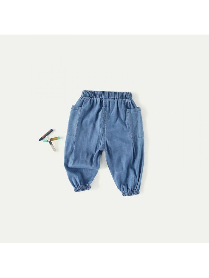 Amila children's clothing boys'  summer new thin casual pants pants small and medium sized boy's anti mosquito pants 