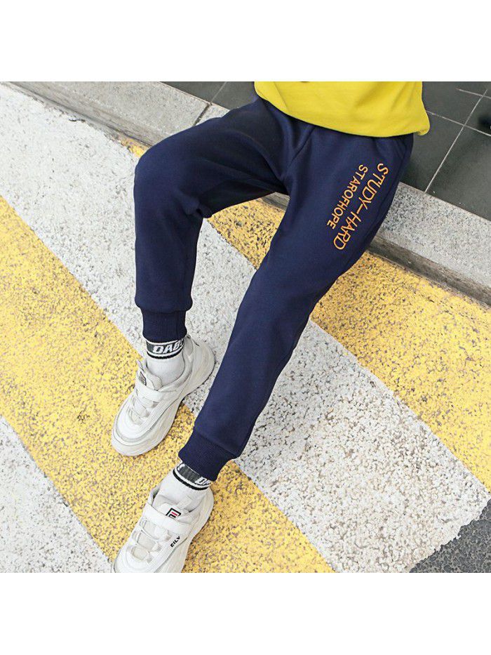 Children's Plush pants, children's sports pants, autumn and winter, Zhongda children's casual pants,  new children's clothing manufacturer wholesale 