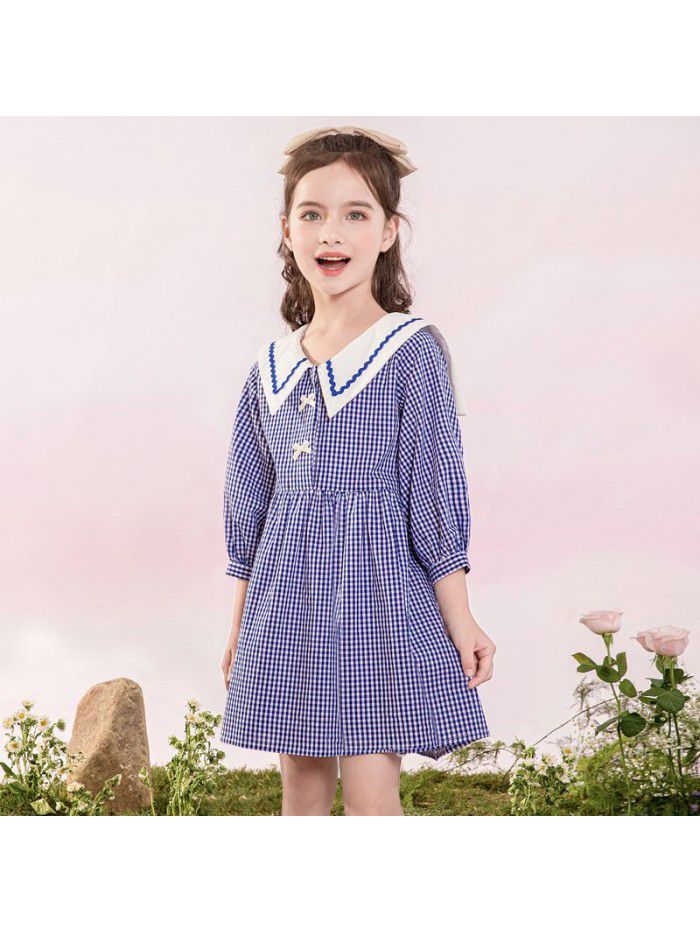 Girls' cotton dress Korean children's clothing one hair baby spring  new children's baby skirt 