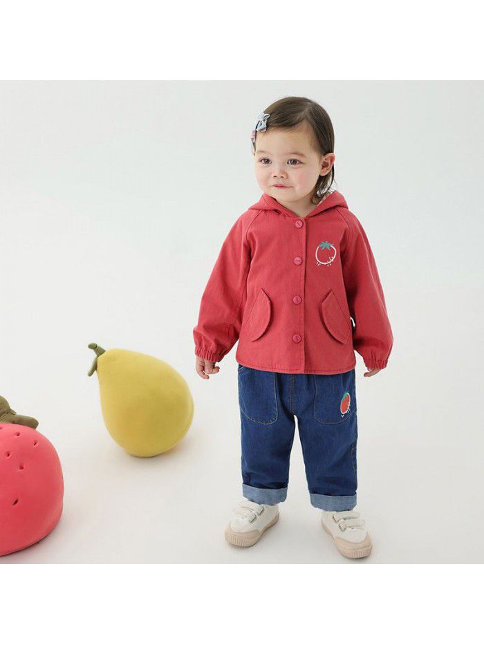 Amila children's wear  new spring dress baby girl jeans girl pants foreign style spring and autumn trousers 