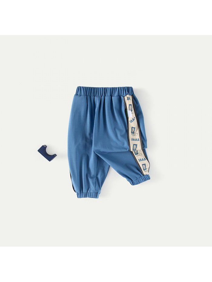 Amila Amila children's clothing baby anti mosquito pants summer thin children's fashion boys' Sports baby pants 