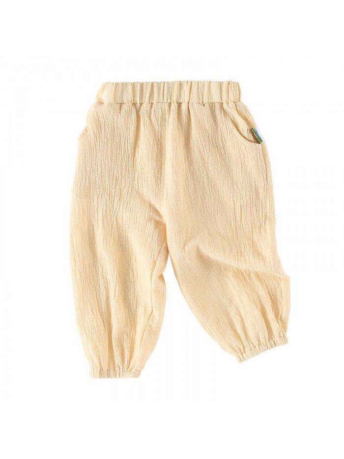 Amila children's summer pants  new children's lightweight and breathable mosquito repellent pants for boys and girls 