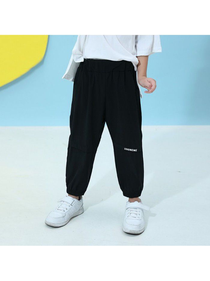 A hair generation children's clothing boys' quick drying casual pants summer thin children's ice silk girls' Korean long pants 