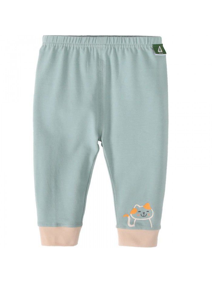 Amila children's wear  new girls' pants spring and autumn wear children's foreign style pants striped girls' Leggings 