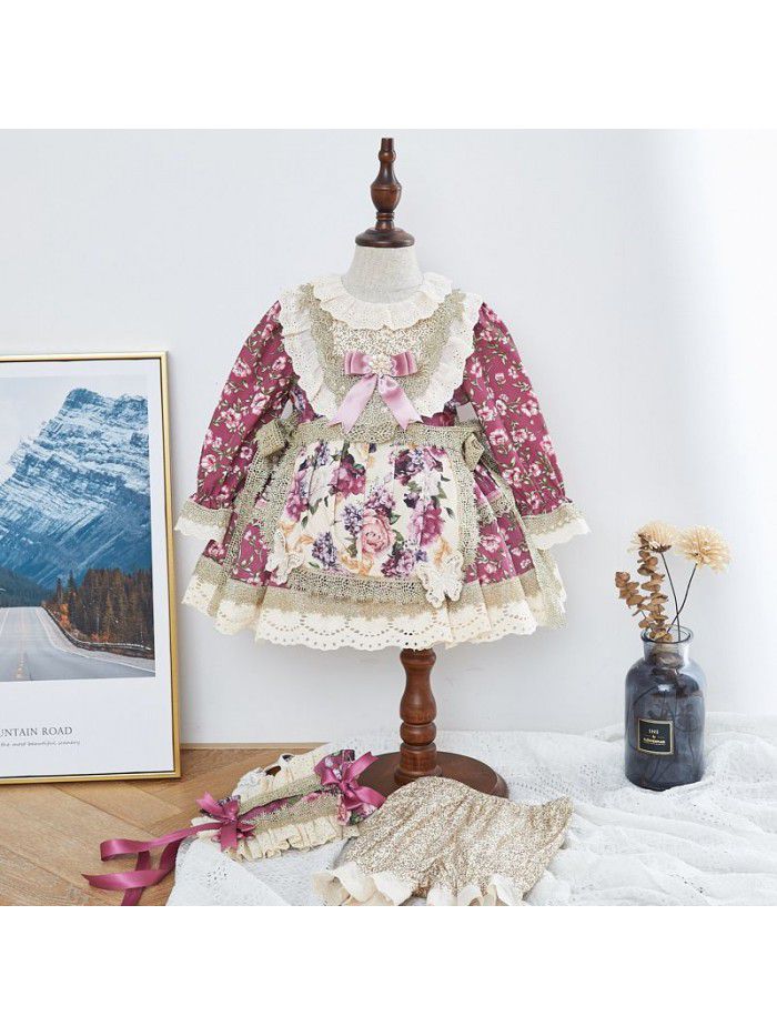 New girls' Spanish Lolita princess dress set in spring 
