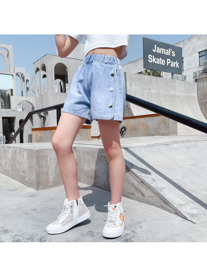 Girls' summer wear  new Korean pants middle school children's summer fashion girl's summer Jeans Shorts 