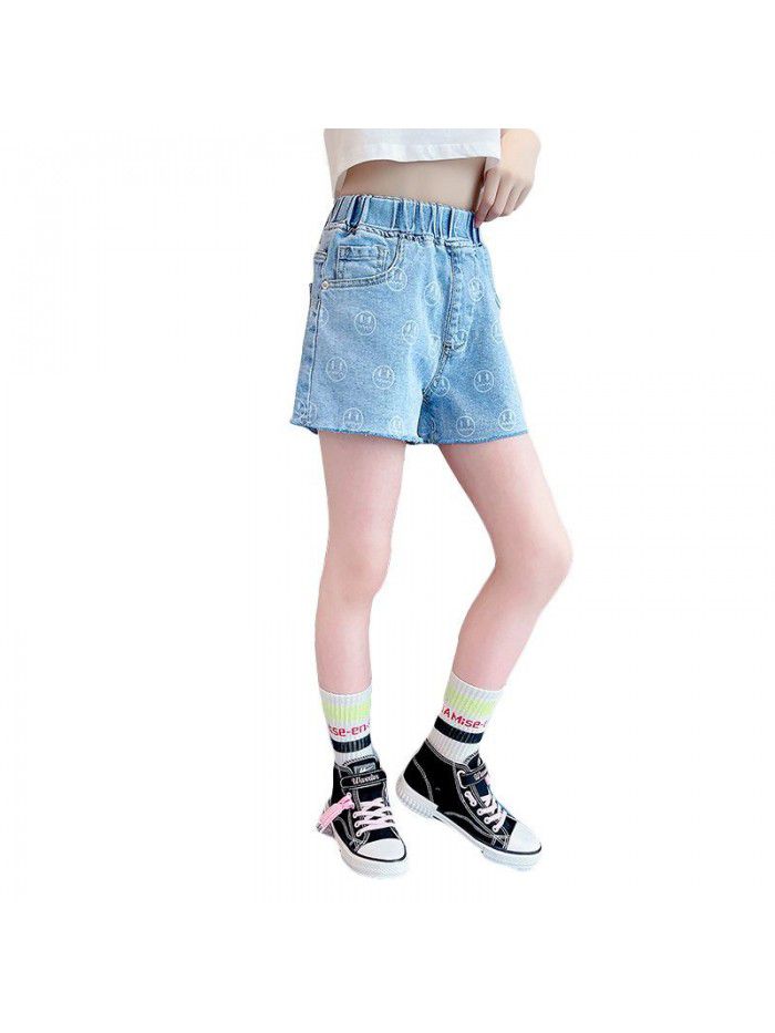 Girls Jeans Shorts  summer new baby Korean loose thin pants 