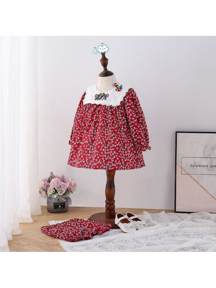 Girls'  new set: Children's spring Princess Dress three piece children's fashion dress 
