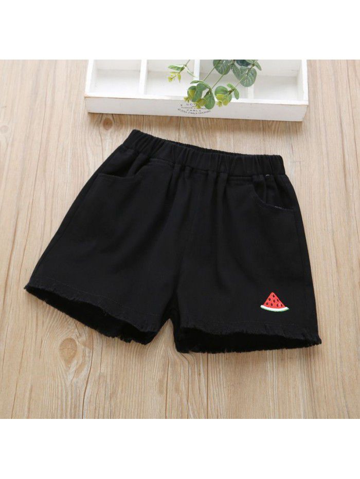 Girls' denim shorts for children's hot pants 