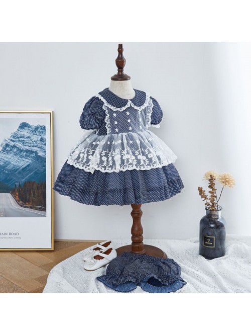  summer new short sleeve children's skirt gir...