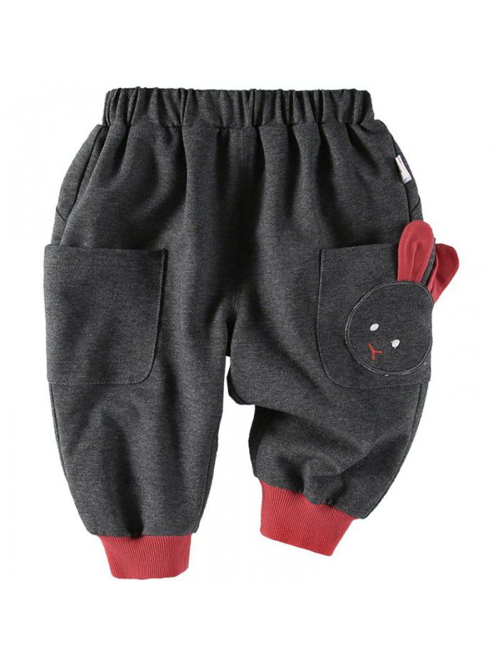 Amila children's clothing  new spring clothing baby girl sports casual pants girl trousers spring and autumn style 