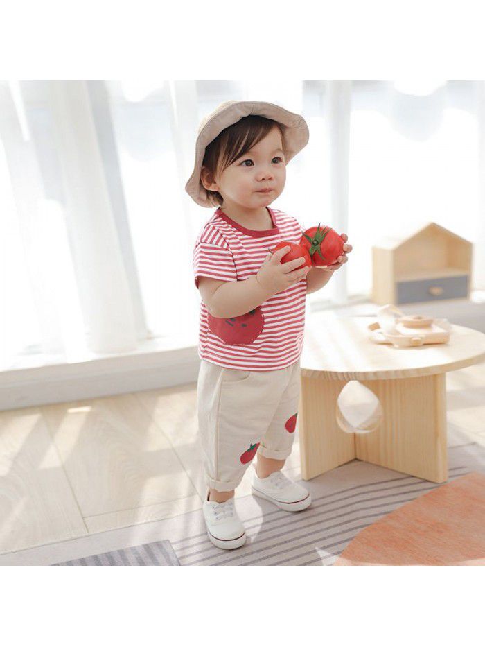 Amila girls' short sleeve suit  new children's casual clothes 