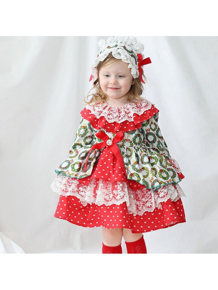 Lolita palace style Spanish Princess Dress Lolita children's Dress Girls' long sleeve dress 