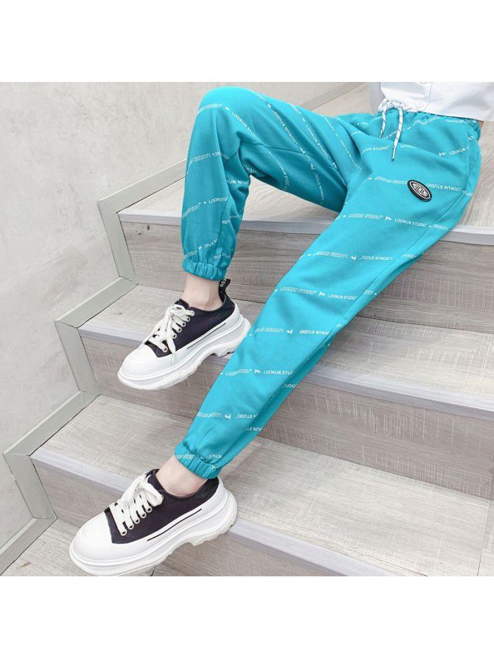Girls' pants spring and autumn  new style children's casual sports pants 