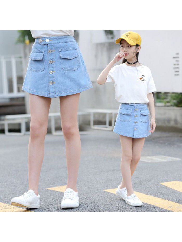 Girl's shorts summer denim skirt in the fashion of girl's skirt 