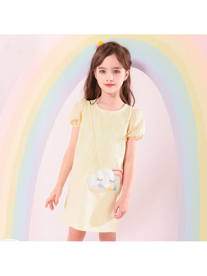 A new hair generation children's dress new summer  children's skirt Korean printed girl's dress 