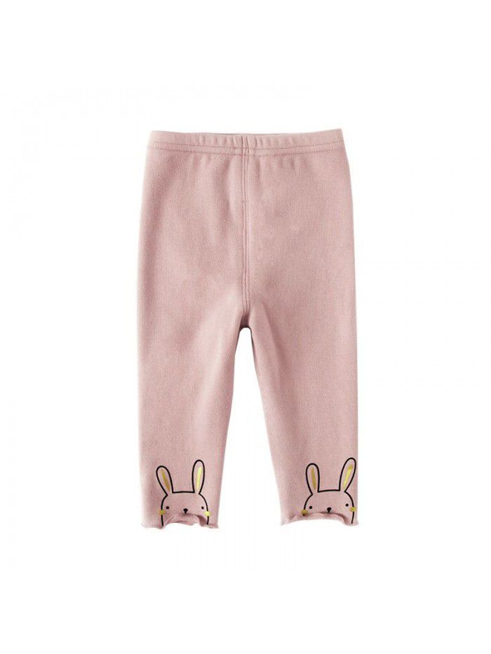 Girls' underpants autumn winter  new children's middle waist thickened plush cartoon underpants children's pants 