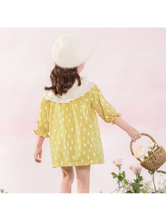 Cicie girls' dress Korean children's clothing one hair generation baby spring dress  new children's Cotton Skirt children 
